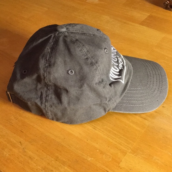 Victoria Sport gray 6 panel hat with adjustable back strap baseball style cap - Picture 5 of 10